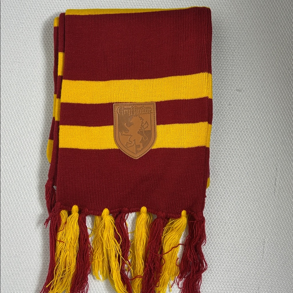 Harry Potter Red Yellow Gryffindor Long Thick Scarf Fringe Bottom by Spirit